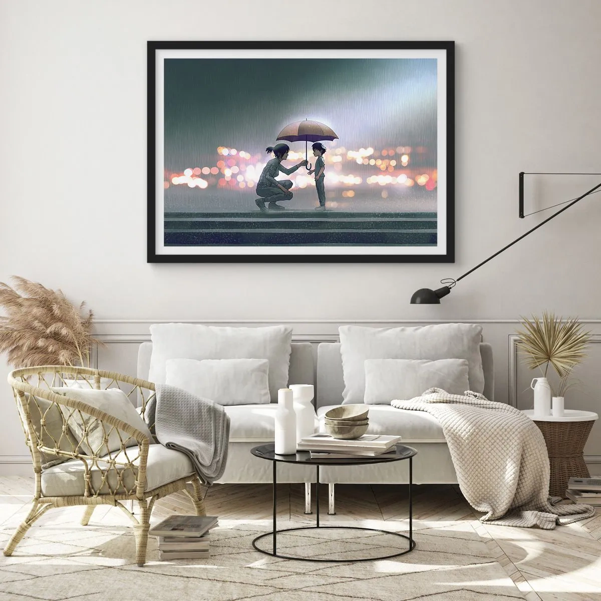 Poster in einem schwarzem Rahmen - Und jetzt ist alles in Ordnung - 40x30 cm