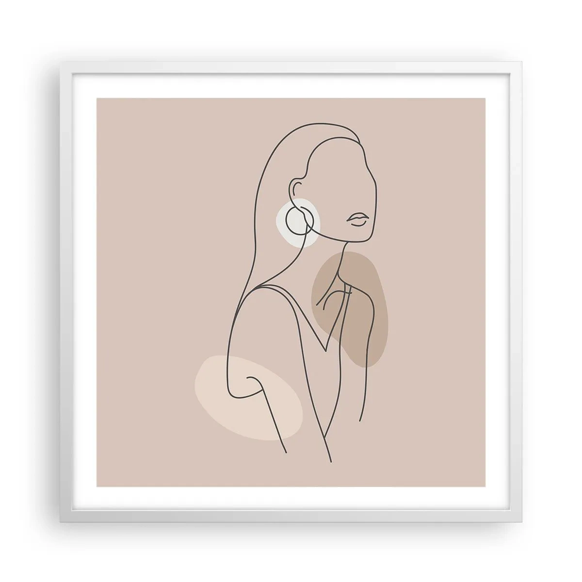 Poster in einem weißen Rahmen - Mädchenhafte Ikone - 60x60 cm