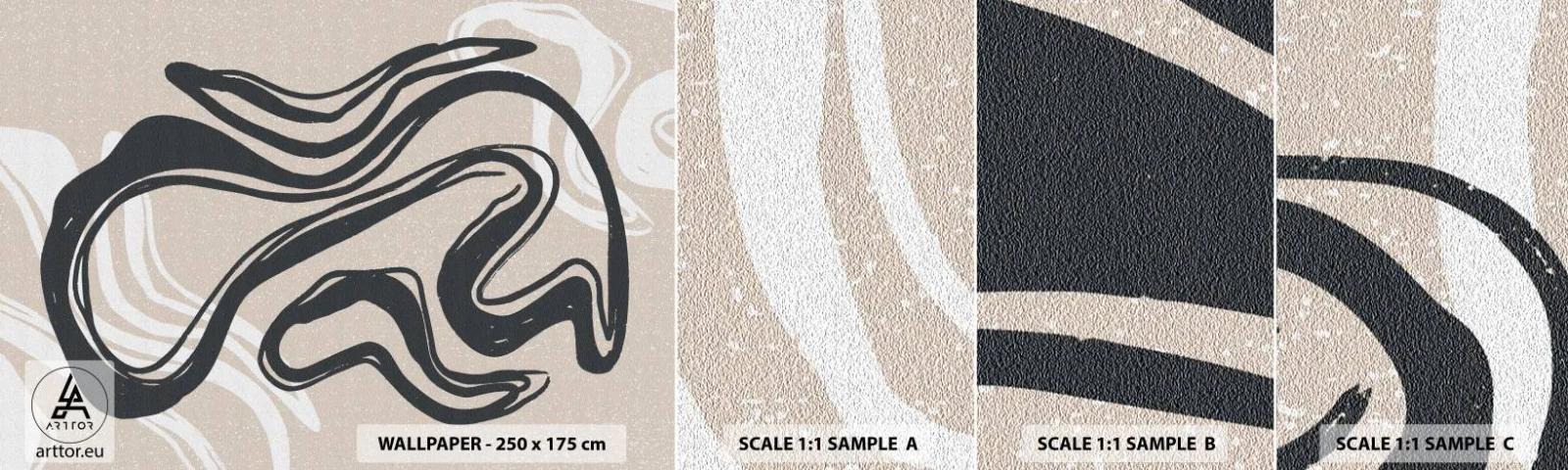 Fototapetenmuster Standard Eco - Vervielfachter Ausdruck - Minimalismus, Boho, skandinavisch - 100x30 cm