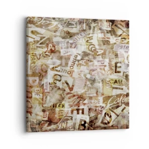 Bild auf Leinwand - Leinwandbild - Ich vereinige das Geschwätz - 30x30 cm