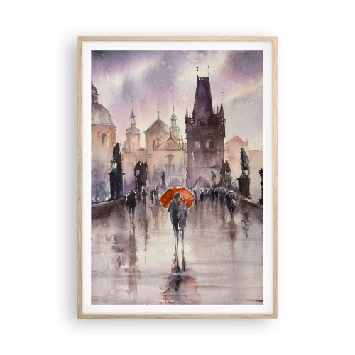 Poster in einem Rahmen aus heller Eiche - Leute verändern sich nicht - 70x100 cm