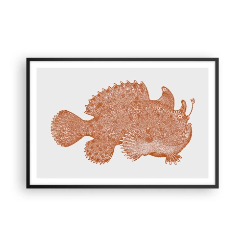 Poster in einem schwarzem Rahmen - Es ist also doch ein Fisch - 91x61 cm