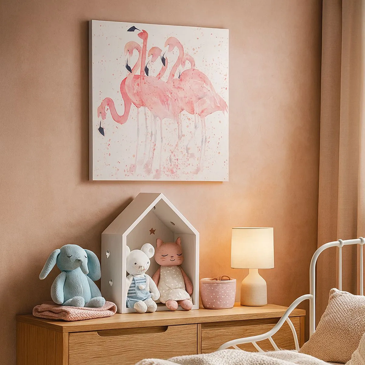 Bild auf Leinwand - Leinwandbild - Rosa Ensemble - 30x30 cm