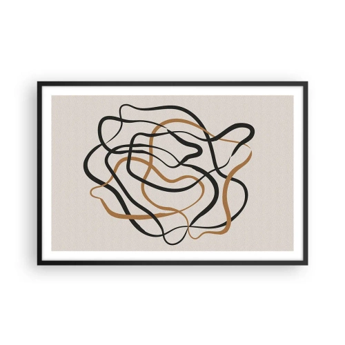 Poster in einem schwarzem Rahmen - Alles ging schief - 91x61 cm