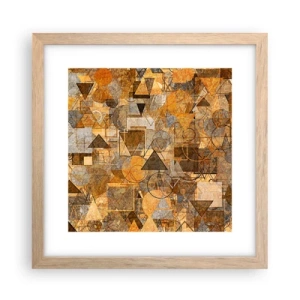 Poster in einem Rahmen aus heller Eiche - Die Welt in Form - 30x30 cm