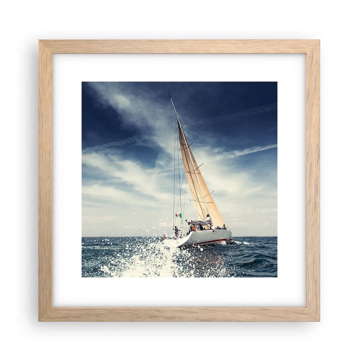 Poster in einem Rahmen aus heller Eiche - Sie werden uns nicht einholen! - 30x30 cm