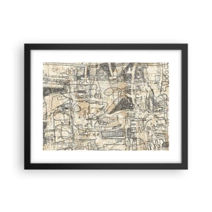 Poster in einem schwarzem Rahmen - Es wartet darauf, entschlüsselt zu werden - 40x30 cm