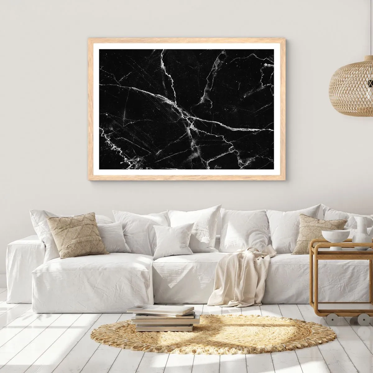 Poster in einem Rahmen aus heller Eiche - Geheimleben des Steins - 40x30 cm