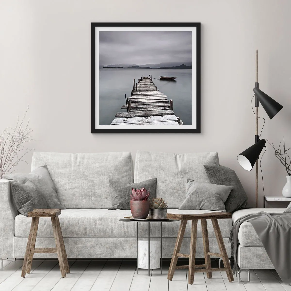 Poster in einem schwarzem Rahmen - Du kannst morgen gehen - 40x40 cm