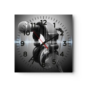 Wanduhr - Glasuhr - Du kannst immer noch den Gesang hören - 30x30 cm