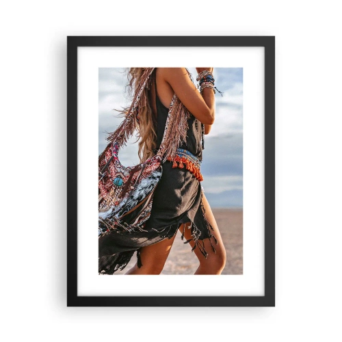 Poster in einem schwarzem Rahmen - Das Mädchen des Schamanen - 30x40 cm