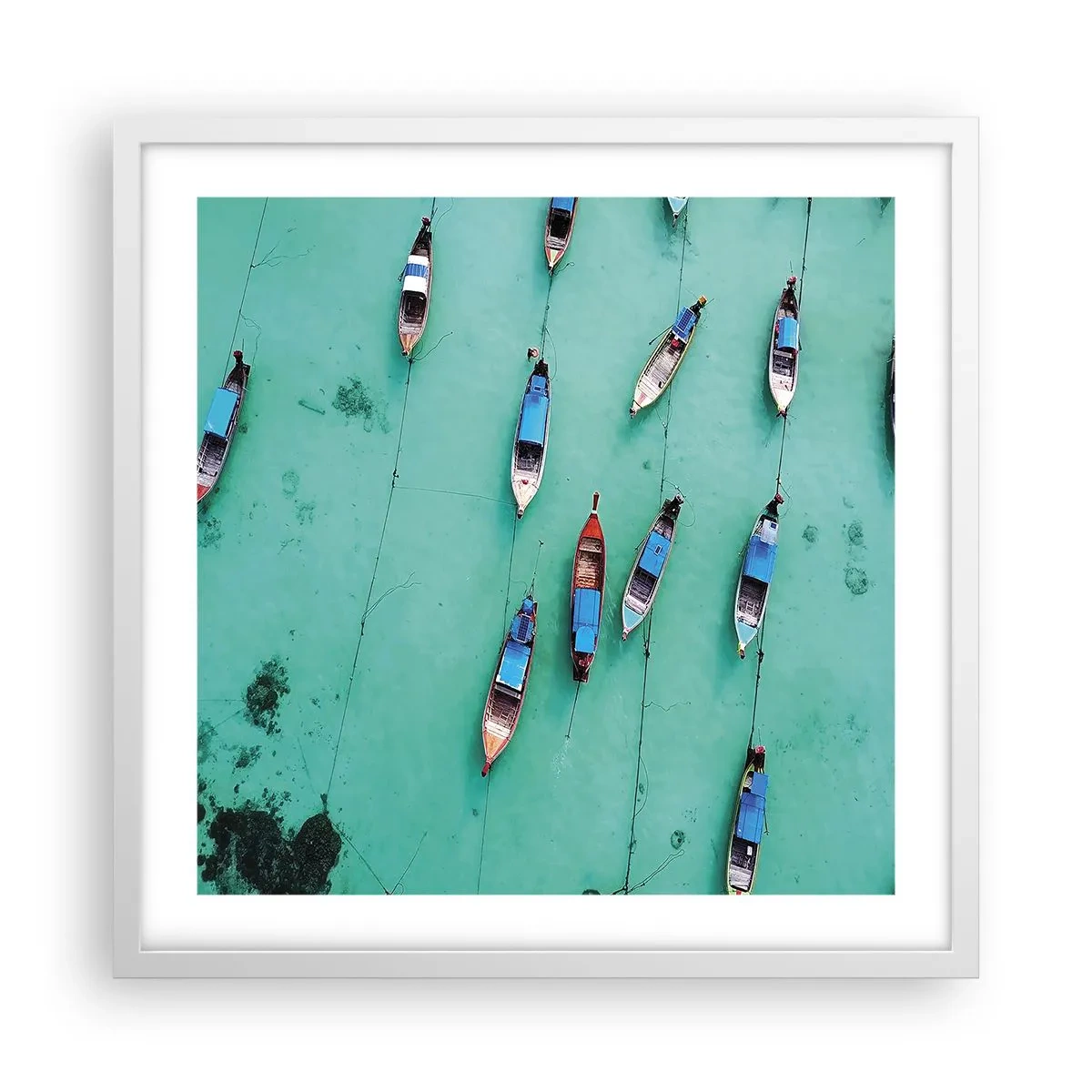 Poster in einem weißen Rahmen - In freudiger Erwartung - 50x50 cm