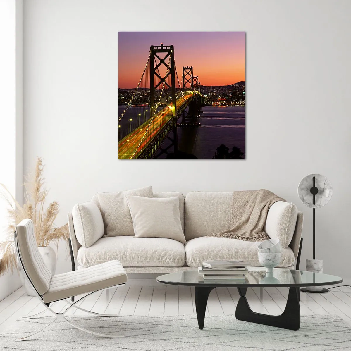 Glasbild - Bild auf glas - Violetter Abend - 40x40 cm