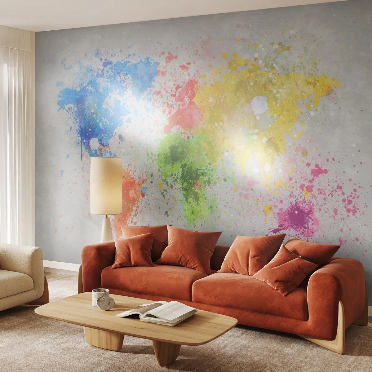 Fototapete Premium Sand - Alle Farben der Welt - Weltkarte, Kontinente, Reisen - 100x70 cm