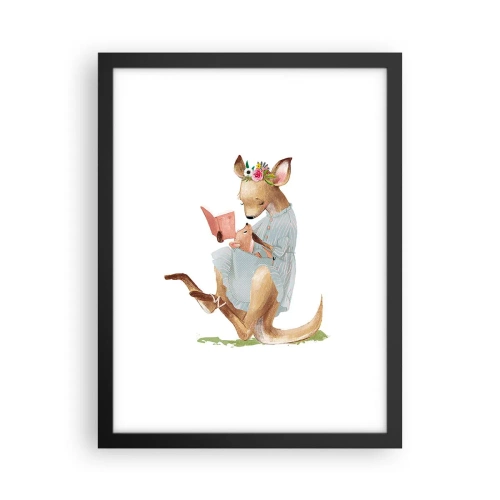 Poster in einem schwarzem Rahmen - Lies mir vor Mama - 30x40 cm