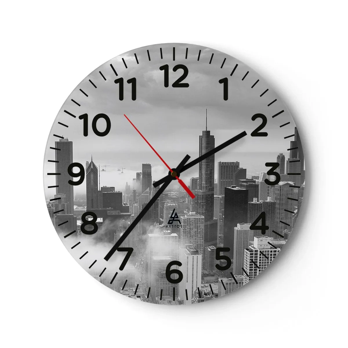 Wanduhr - Glasuhr - Amerikanische Landschaft - 30x30 cm