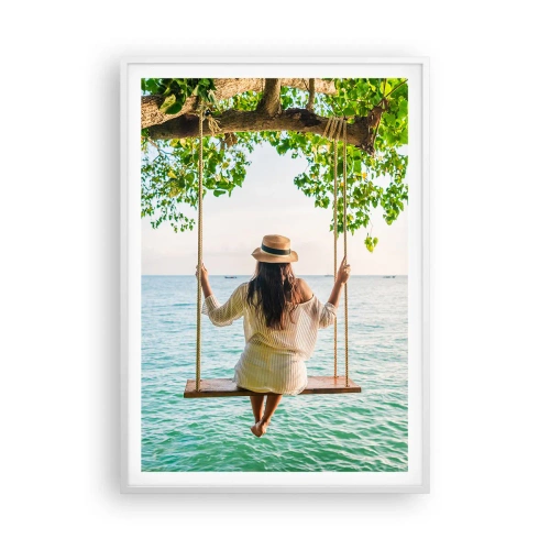 Poster in einem weißen Rahmen - Das Leben ist wunderschön - 70x100 cm