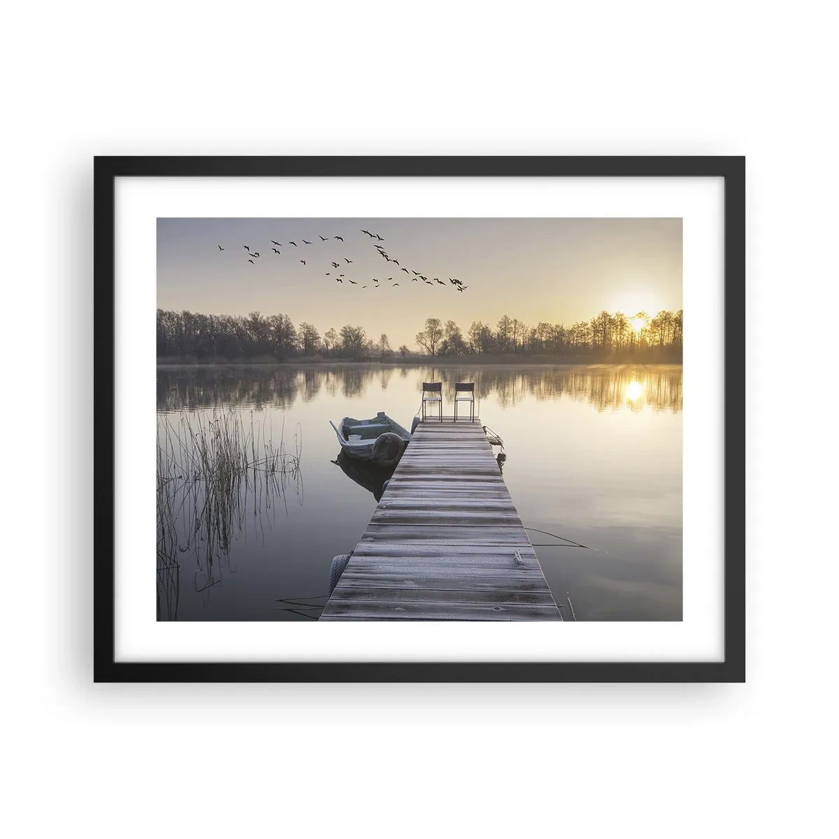 Poster in einem schwarzem Rahmen - Ich komme nach einiger Zeit zurück - 50x40 cm