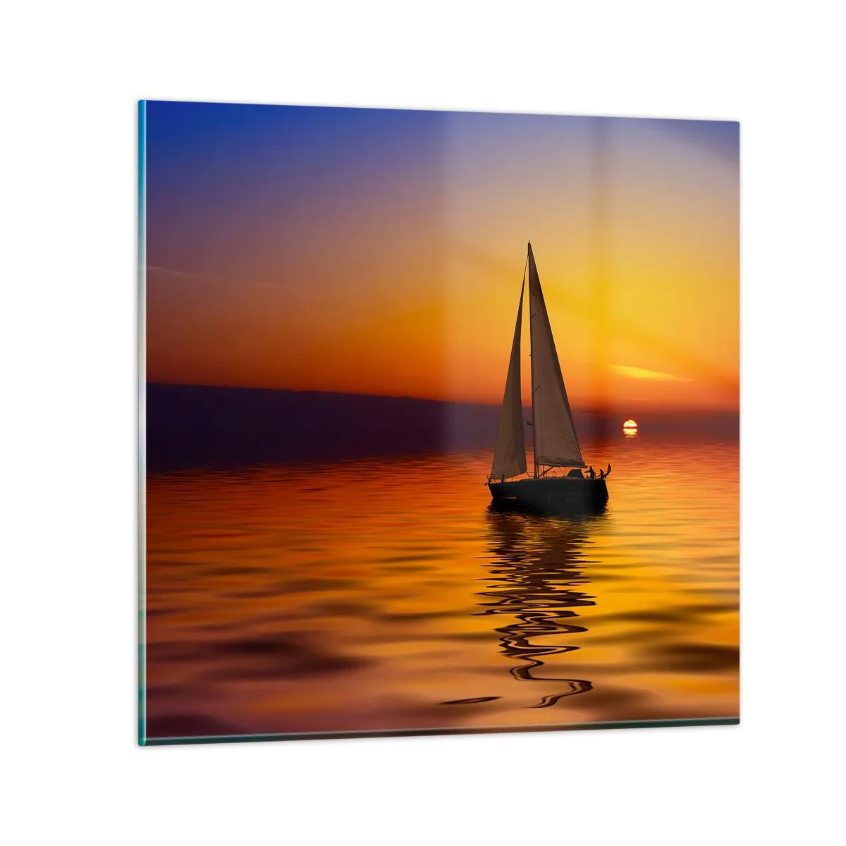 Glasbild - Bild auf glas - Wie ruhig es hier in der Abenddämmerung ist... - 60x60 cm