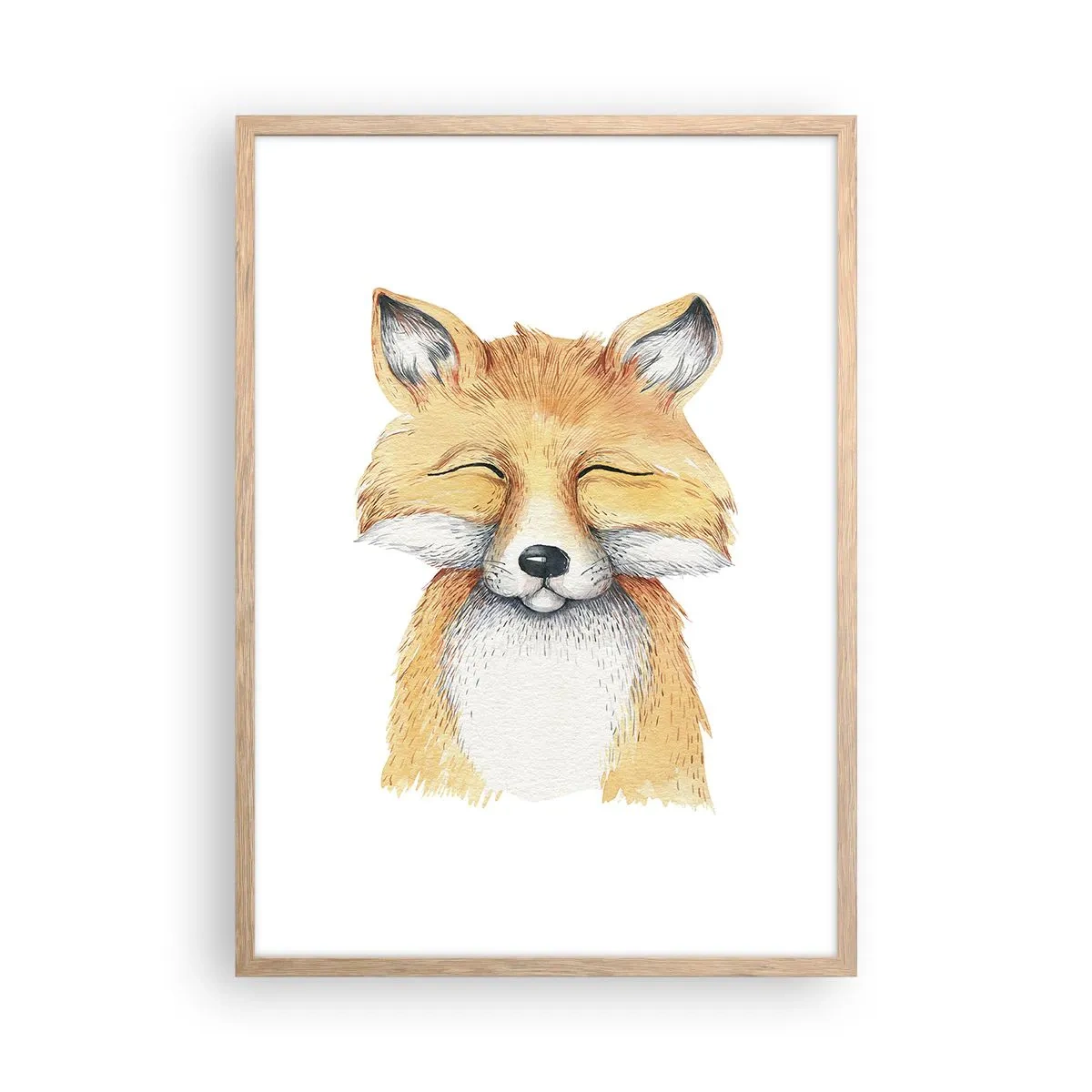 Poster in einem Rahmen aus heller Eiche - Fuchsstimmungen - 50x70 cm