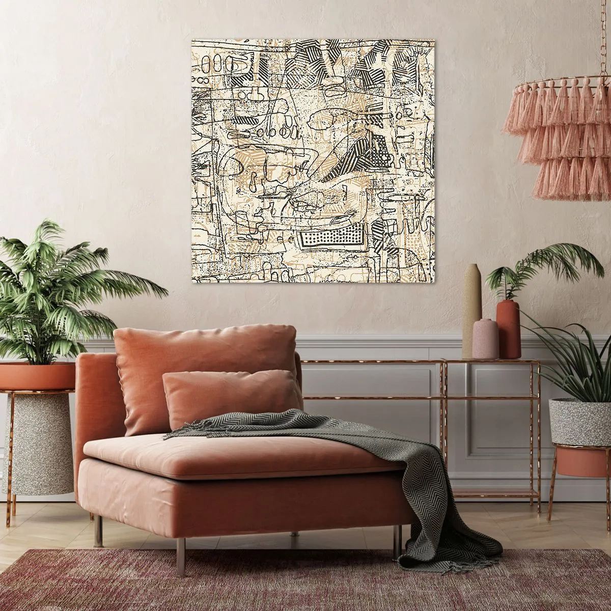 Bild auf Leinwand - Leinwandbild - Es wartet darauf, entschlüsselt zu werden - 70x70 cm