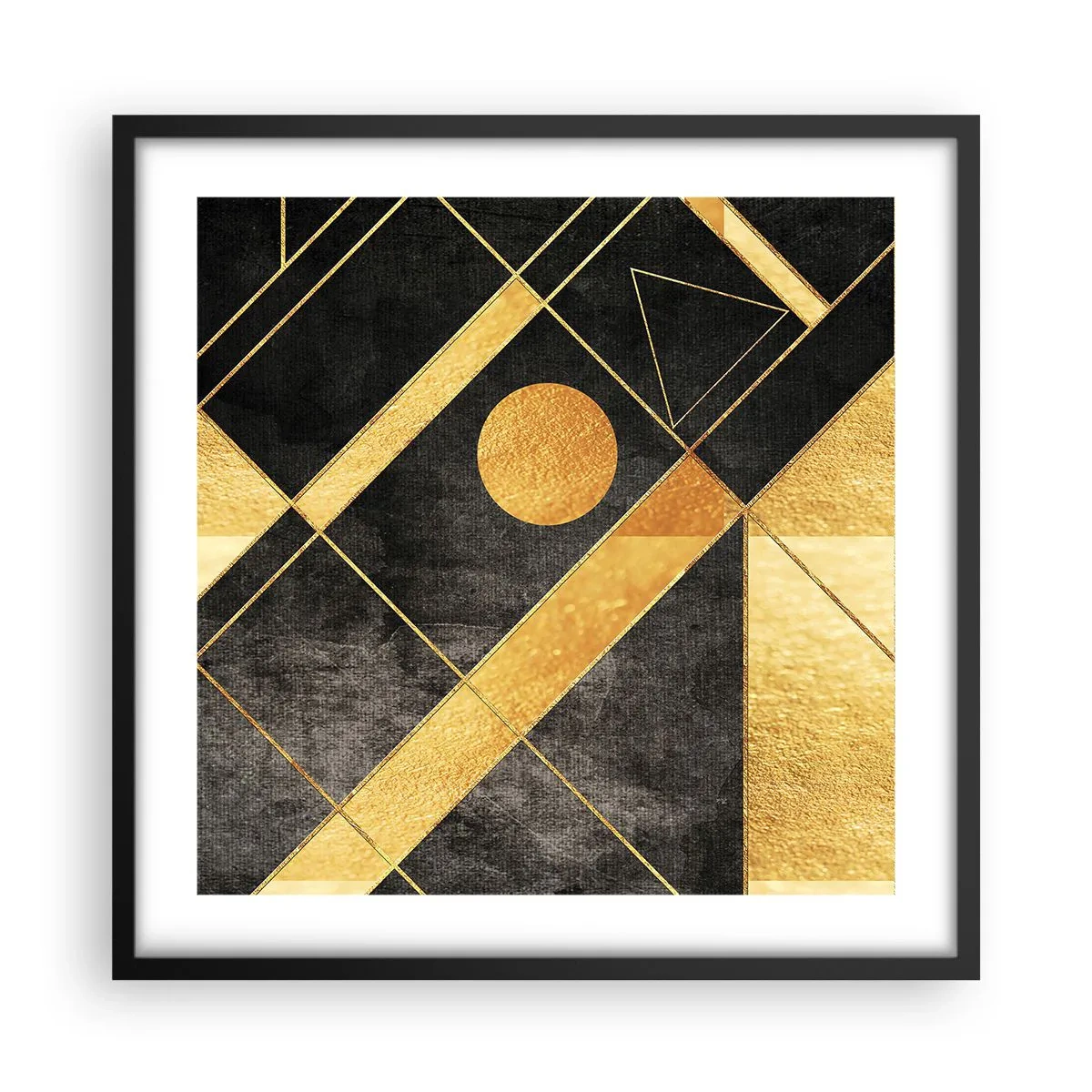 Poster in einem schwarzem Rahmen - Die Sonne der Wüste - 50x50 cm