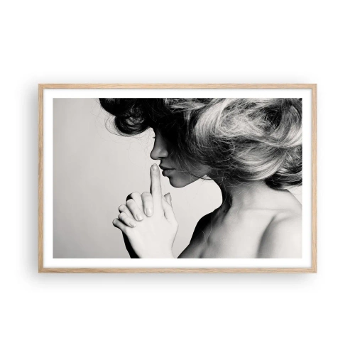 Poster in einem Rahmen aus heller Eiche - Auf sich selbst hören - 91x61 cm