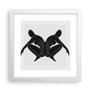 Poster in einem weißen Rahmen - Gemeinsame Seele - 30x30 cm