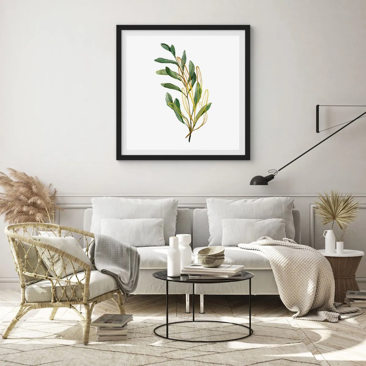 Poster in einem schwarzem Rahmen - Alles was gut ist - 30x30 cm