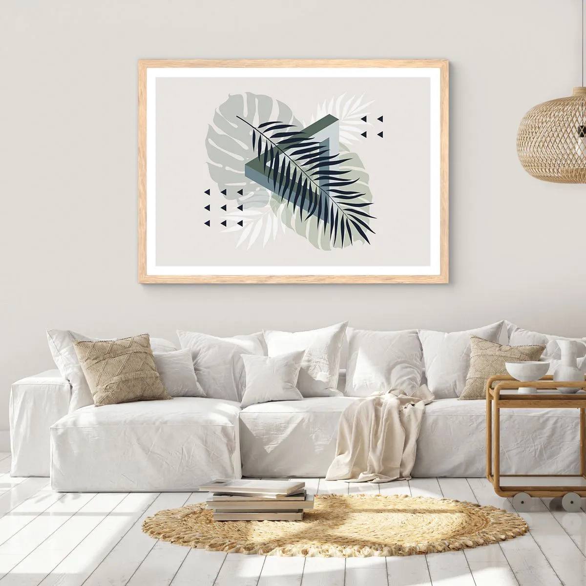 Poster in einem Rahmen aus heller Eiche - Natur und Geometrie – zwei Ordnungen? - 70x50 cm