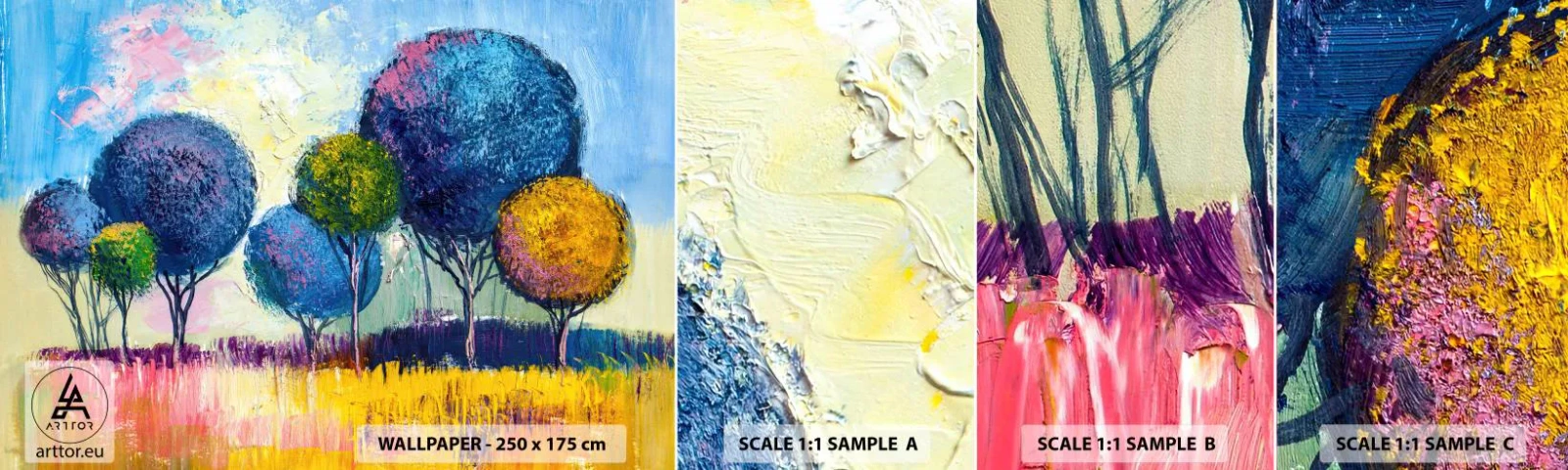 Fototapetenmuster Standard Eco - Kugel - die Form des Ideals - Abstraktion, Landschaft, Grafik - 100x30 cm