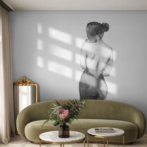 Fototapete Premium Canvas - Bei ihr verschwindet die Welt - Frau, Frauenkörper, Grafik - 250x175 cm