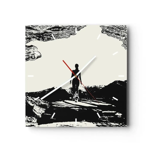 Wanduhr - Glasuhr - Neuer Blick - 40x40 cm