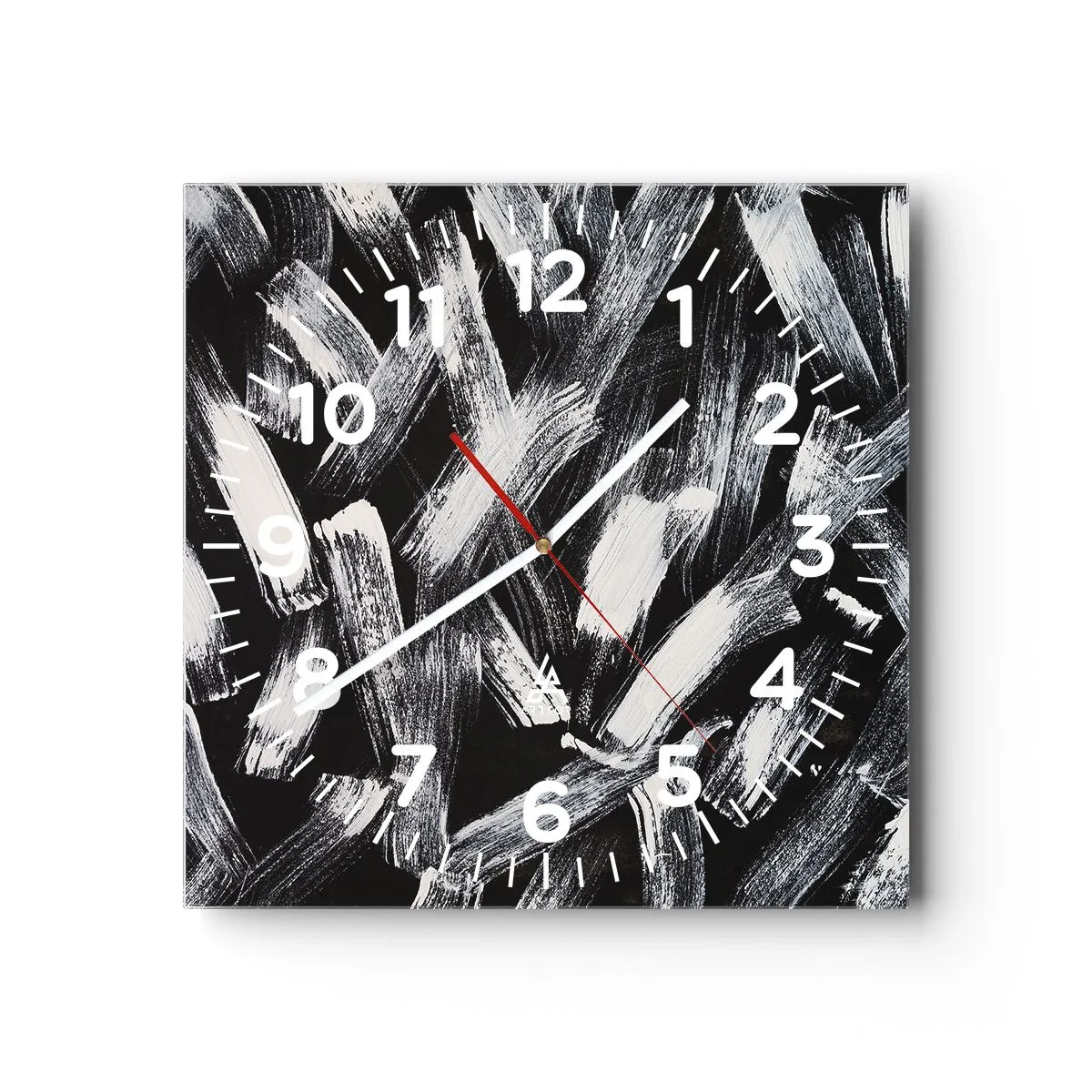 Wanduhr - Glasuhr - Abstraktion im industriellen Geist - 40x40 cm