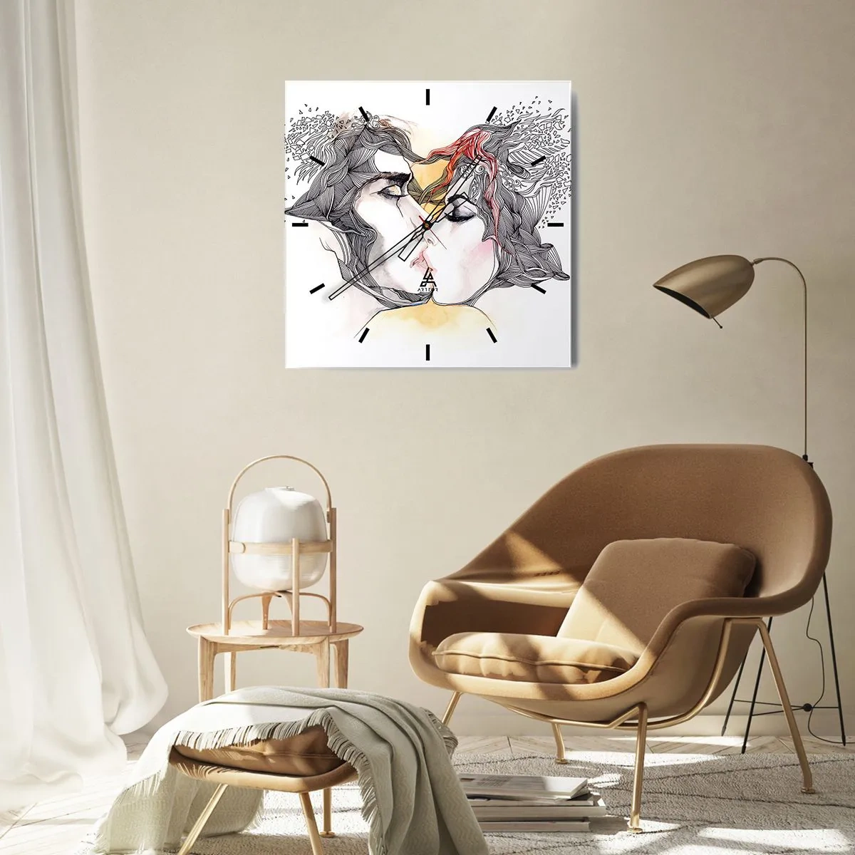 Wanduhr - Glasuhr - Die Welt existiert nicht - 40x40 cm