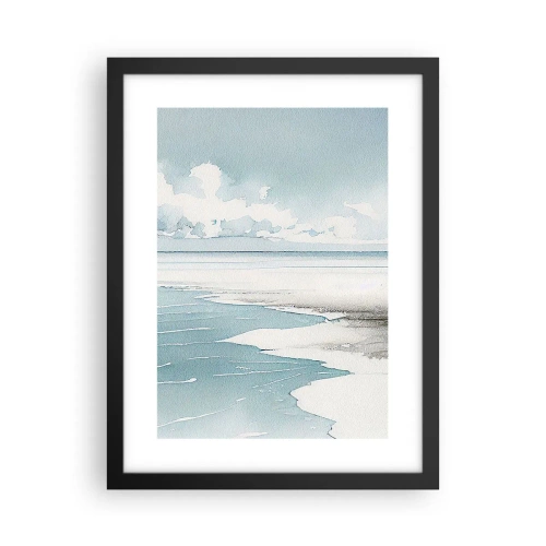 Poster in einem schwarzem Rahmen - Sanfte Flut - 30x40 cm