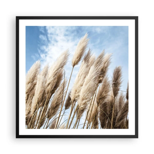 Poster in einem schwarzem Rahmen - Sonnige und windige Liebkosungen - 60x60 cm