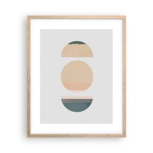 Poster in einem Rahmen aus heller Eiche - Ein Rad hinter dem anderen… - 40x50 cm