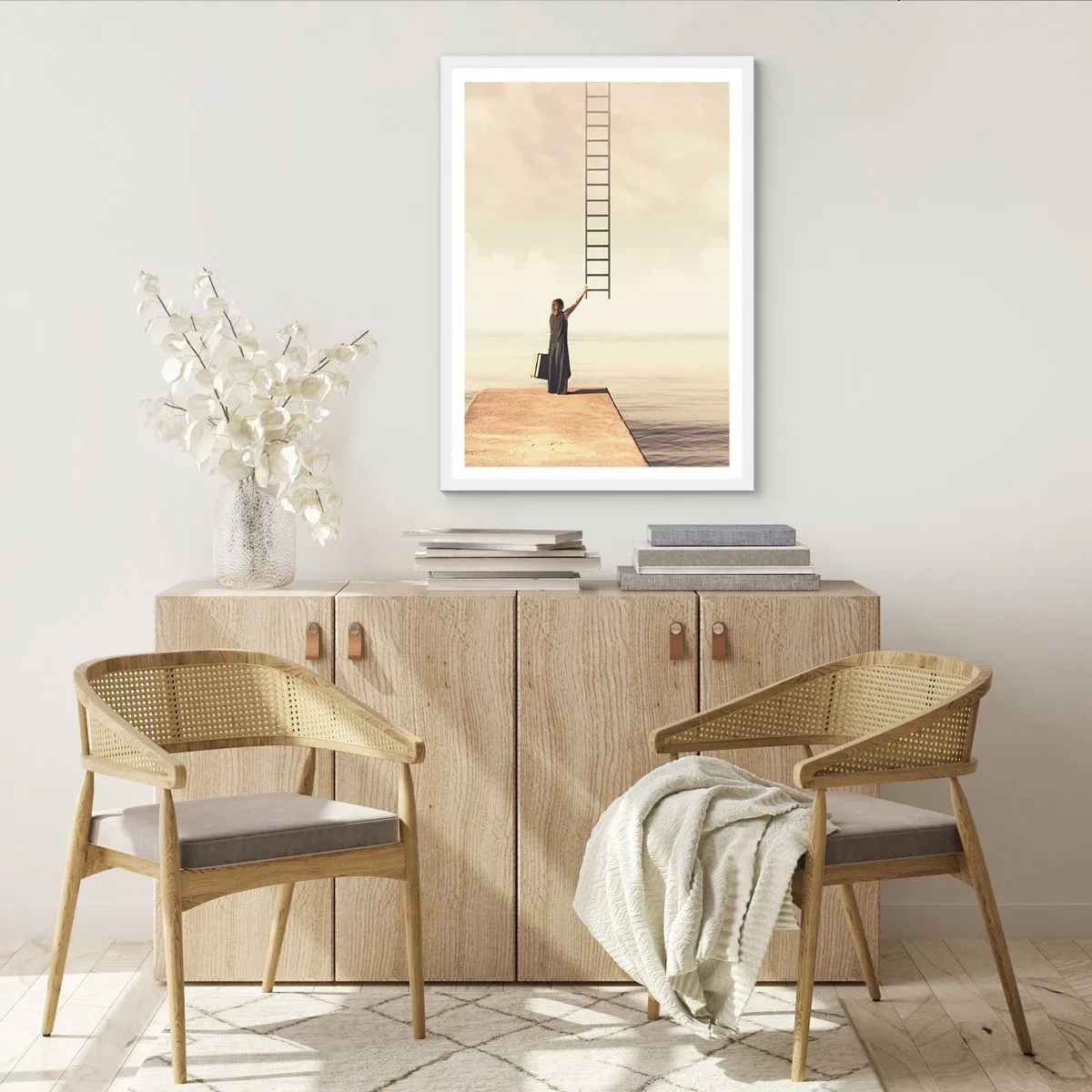 Poster in einem weißen Rahmen - Eine magische Reise - 61x91 cm