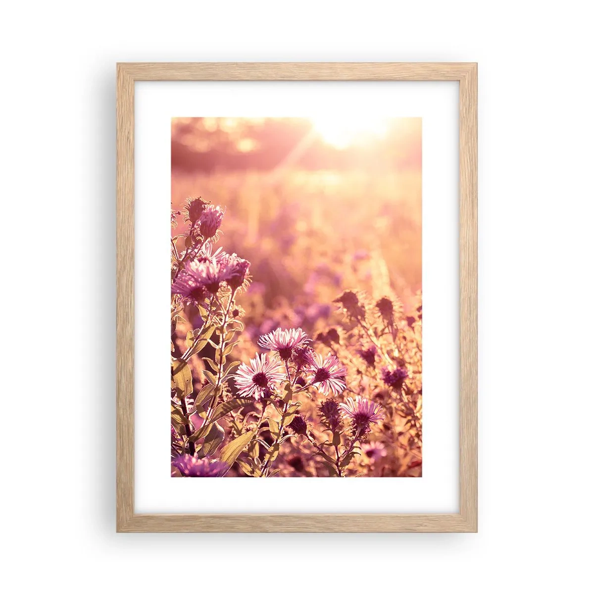 Poster in einem Rahmen aus heller Eiche - Bevor der Sommer vorbei ist - 30x40 cm