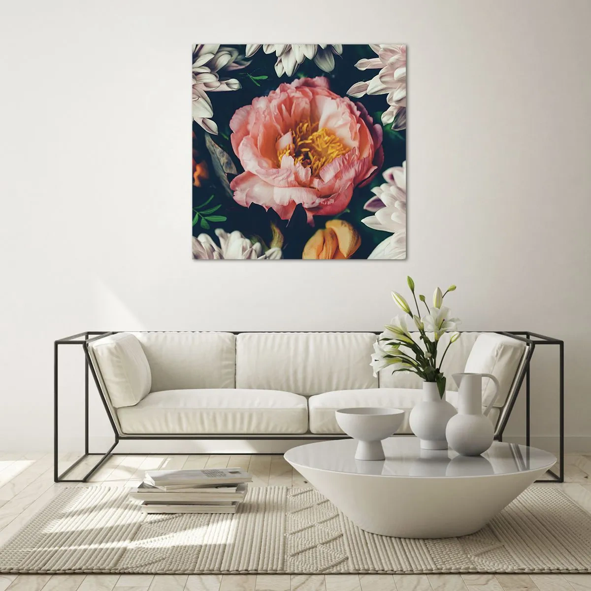 Glasbild - Bild auf glas - Mit barocker Pracht - 70x70 cm