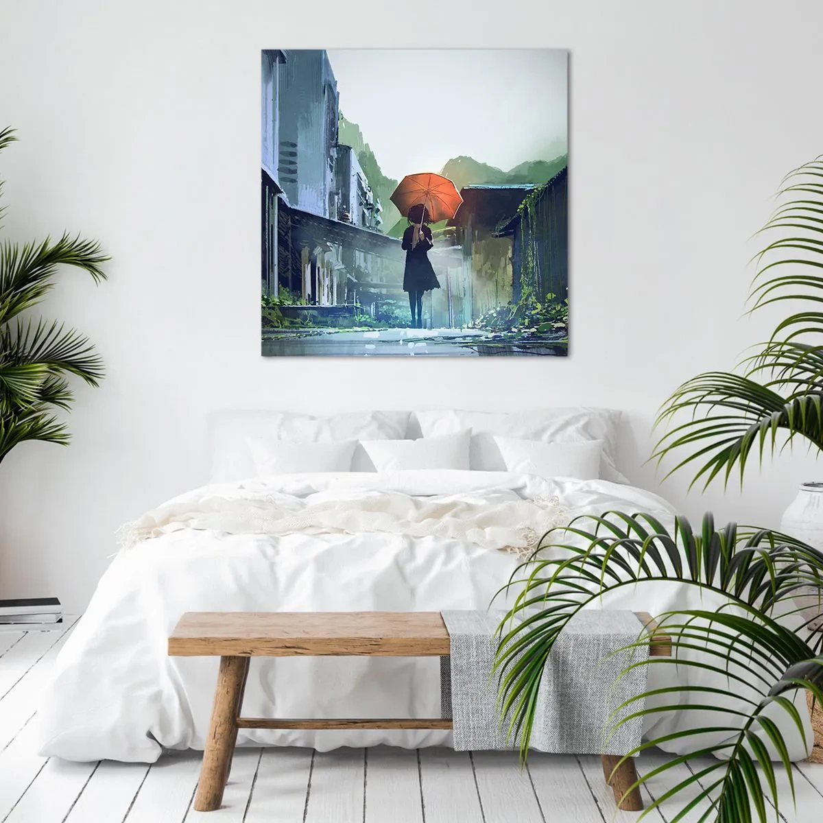 Bild auf Leinwand - Leinwandbild - Belebender Regen - 50x50 cm