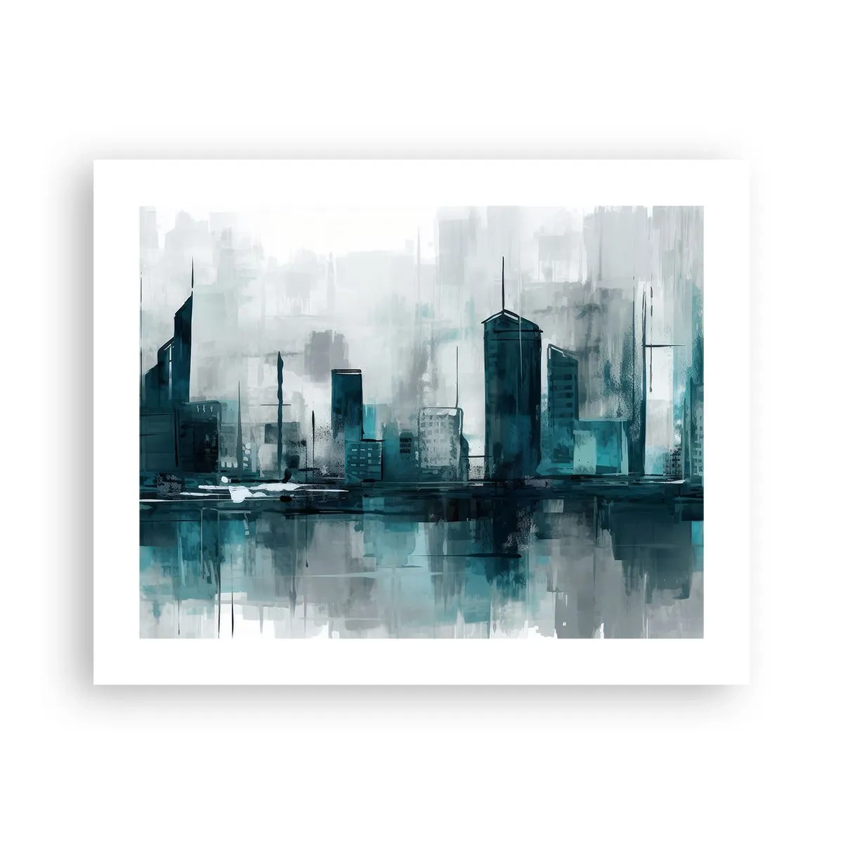 Poster - Eine Stadt in der Farbe des Regens - 50x40 cm
