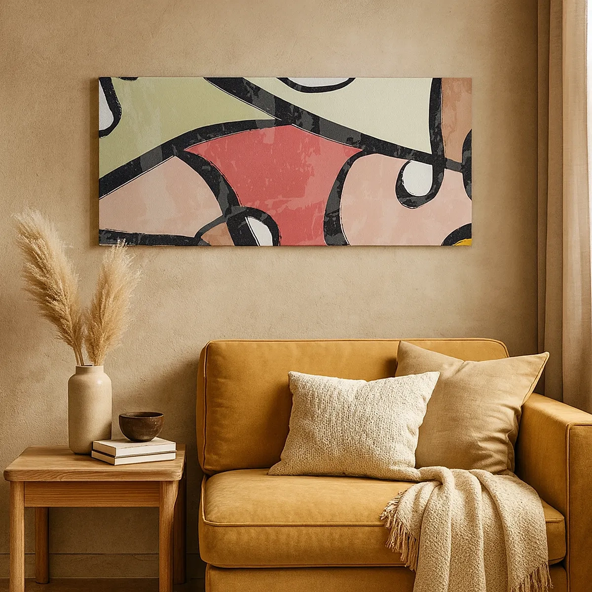 Bild auf Leinwand - Leinwandbild - Pirouetten unter Farben - 30x30 cm