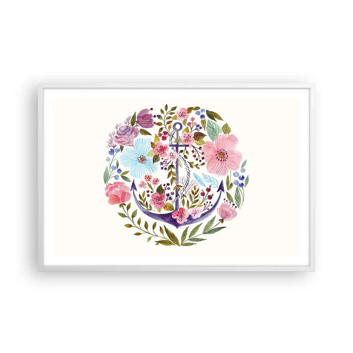 Poster in einem weißen Rahmen - Guter Traum eines Seemanns - 91x61 cm