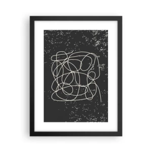 Poster in einem schwarzem Rahmen - Wandernde, umherschweifende Gedanken - 30x40 cm