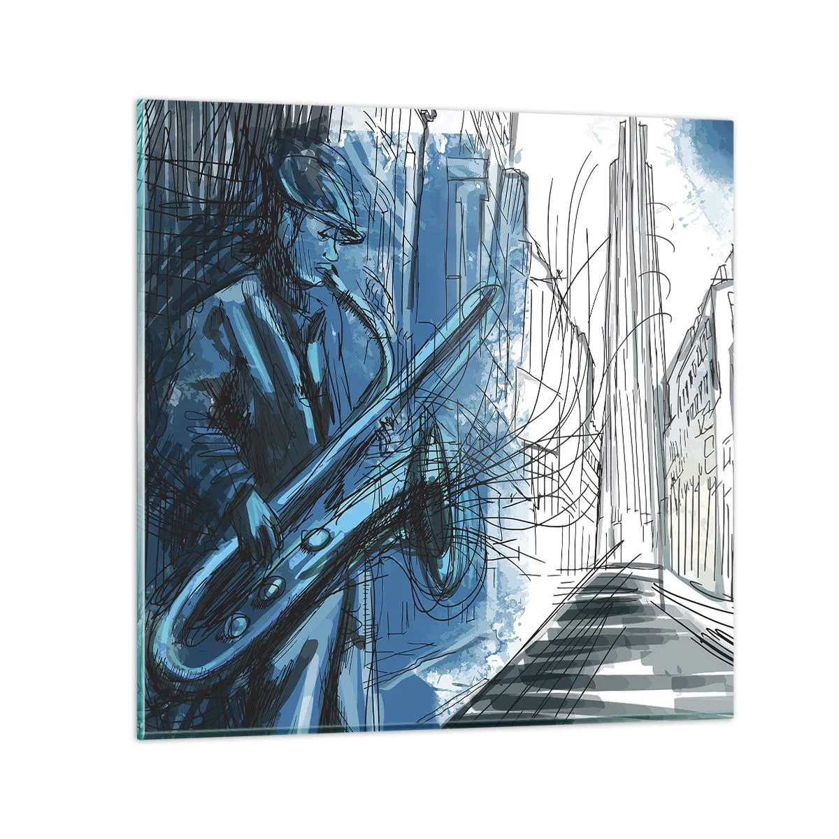 Glasbild - Bild auf glas - Urbane Rhapsodie - 70x70 cm