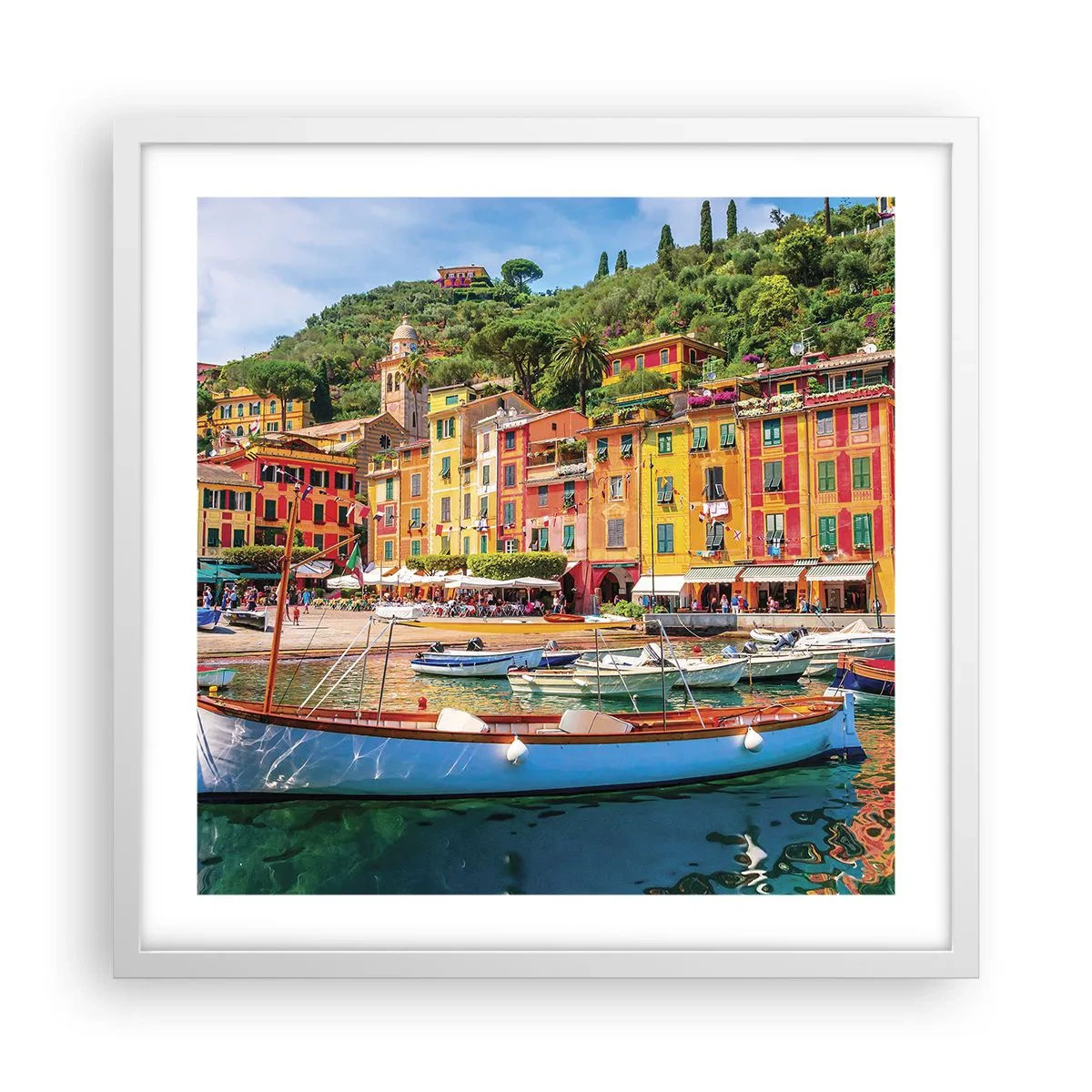 Poster in einem weißen Rahmen - Italienischer Morgen - 50x50 cm