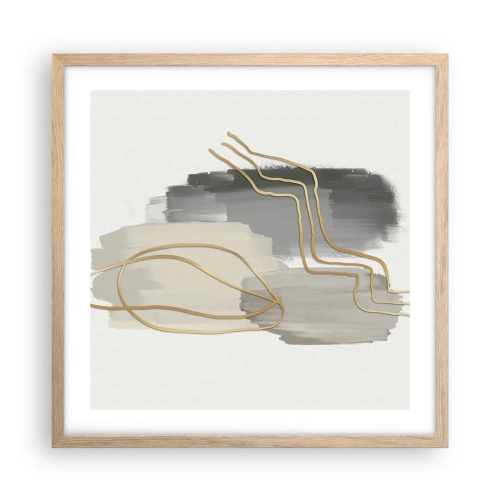 Poster in einem Rahmen aus heller Eiche - Dauer und Bewegung - 50x50 cm