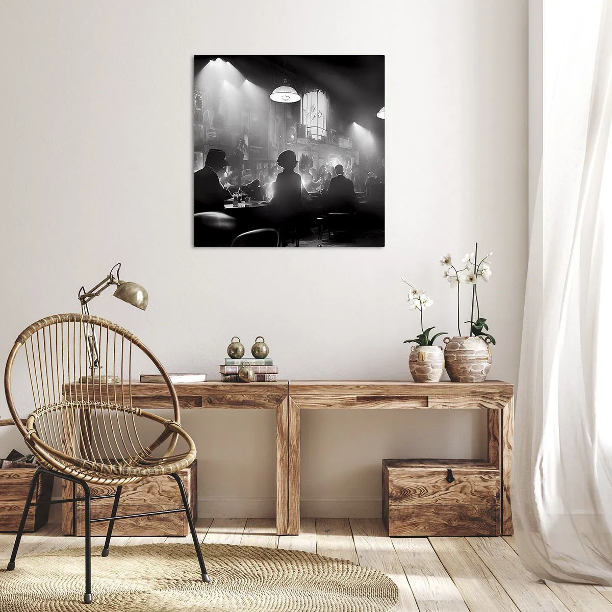 Bild auf Leinwand - Leinwandbild - In Jazz-Atmosphäre - 40x40 cm